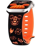 Girovo Cartoon Engraved Bands Compatible with Apple Watch Band 40/38/41/42/49/45/44/46mm Women, T...