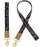 Pack of 2 Wrist and Neck Lanyards for ID Badges, EcoVision Wristlet Keychain Holder Car Key Lanya...