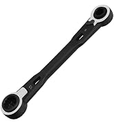 GOLD DEER 4-in-1 Reversible Ratcheting Box Wrench Set Metric 8mm 10mm 12mm 13mm Double Box End Wr...