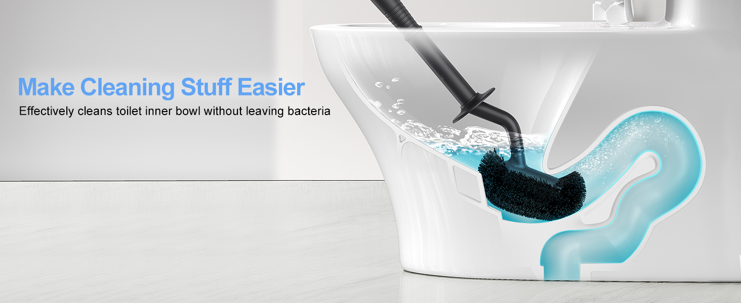 Toilet brush and holder set