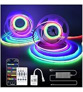INDARUN RGB Smart IC COB Led Strip Light 32.8ft 7200 LEDs 10mm Width, 24V Color Flowing Strip Lig...