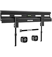monTEK No Stud TV Wall Mount for 23-65 Inch Flat & Curved TVs up to 132 lbs, No Drill & Low Profi...