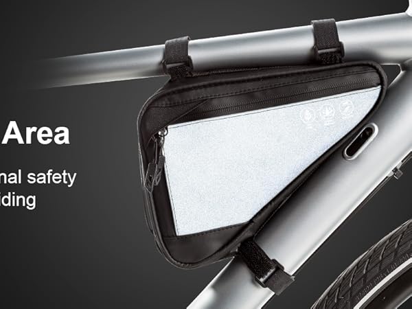 2L Bike Frame Storage Bag with Water Resistant Reflective
