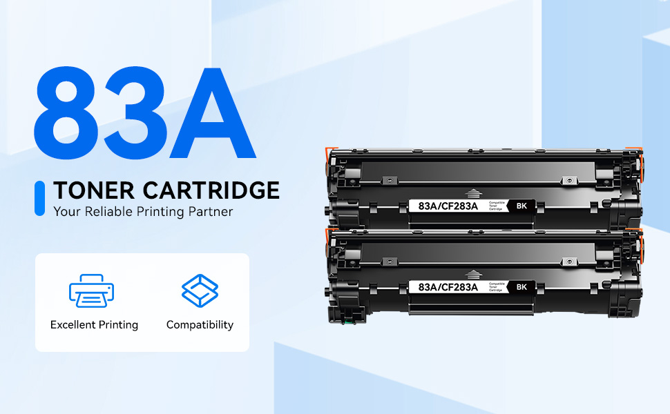 New HP 83A Toner Cartridges 2 Black