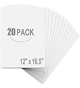20 Pack White Foam Board 12" x 16.5", 3/16" Thickness Foam Core Baking Board for Projects, A3 Pol...