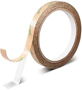 HIKIYEAT Thin Double Sided Tape,Heat Resistant,Waterproof,Clear Adhesive Strips for Stick LED Str...
