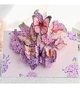 LINSINA Butterfly Pop up Birthday Cards for Women Men Kids, Thank You Cards Greeting Cards,Annive...