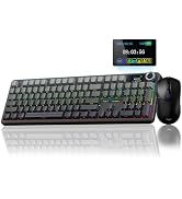 AULA F108 PRO Wireless Mechanical Keyboard with Screen & Knob SC580 Tri-Mode Gaming Mouse