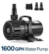 VIVOHOME Electric 100W 1600GPH Submersible Water Pump for Koi Pond Pool Waterfall Fountains Fish ...
