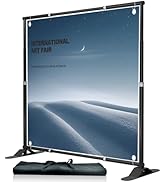 GLOSHOOTING Banner Stand Backdrop, 10 x 10 Ft Heavy Duty Back Drop Adjustable Step and Repeat Bac...