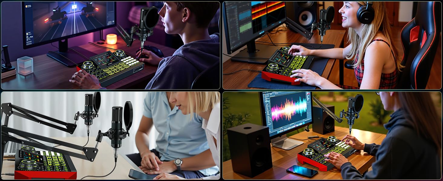 soundboard sound board for streaming interface for recording music sound mixer audio mixer