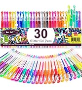 Aen Art Glitter Gel Pens, Colored Gel Markers Pen Set with 40% More Ink for Adult Coloring Books,...