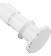 XIQIYY Small Shower Curtain Rod 18-32 Inch Short White Spring Shower Rod for Bathroom,Adjustable ...