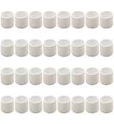 Antrader 32PCS 0.75" White Rubber Chair Leg Caps Furniture Floor Protectors | 19mm Round PVC Furn...