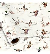 FYSUIMU Mallard Duck Wrapping Paper -Mini Roll- 17In x 32.8Ft Watercolor Animal Gift Wrap Craft P...
