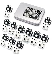 Haowuliao 25 Pcs Cat or Dog Paw Print Push Pins Animal Shaped Thumb Tacks for Cork Boards