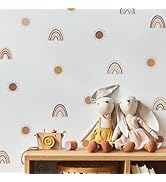 funlife Small Boho Rainbow Wall Decals Peel and Stick, Self Adhesive Colorful Rainbow Wall Sticke...