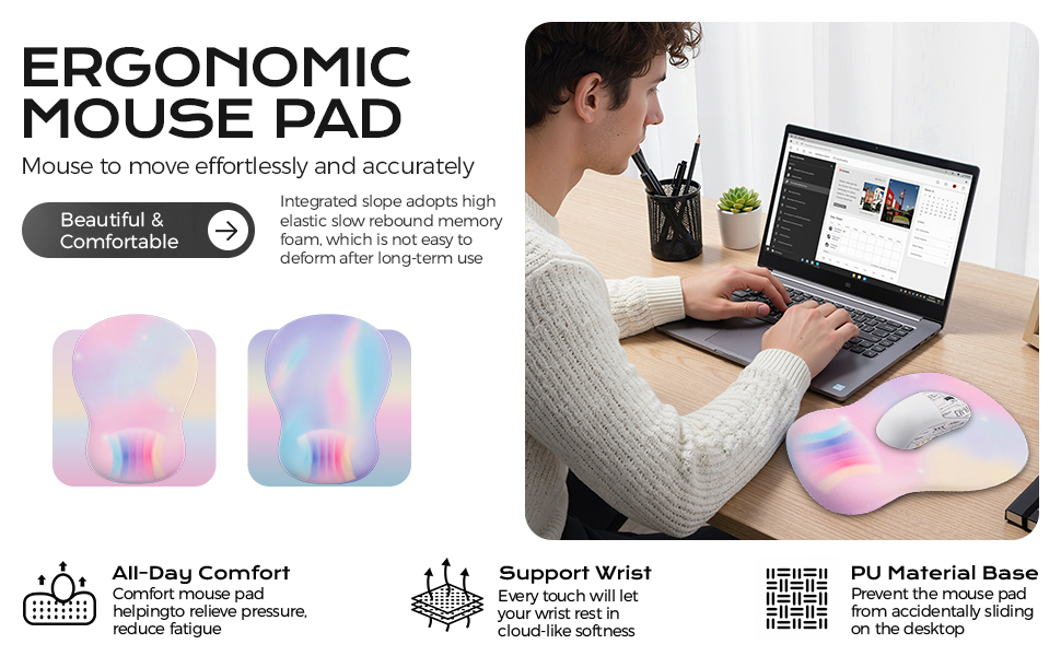 mouse pad with wrist support