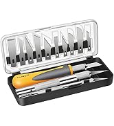 MulWark 16-Piece Precision Hobby Knife Set - Exacto Knife Set for Modeling - Craft Knife Handle C...