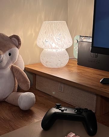 white mushroom lamp