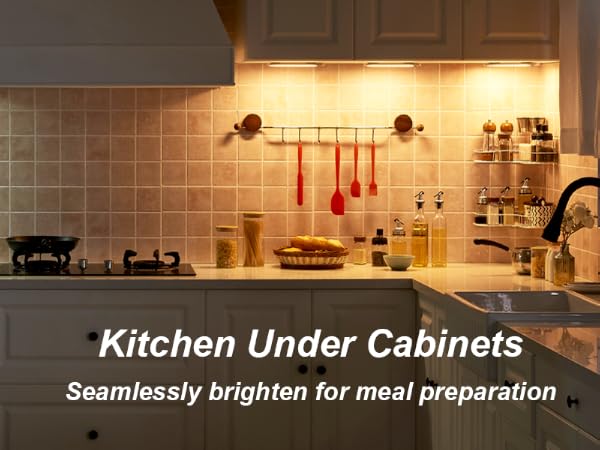 Kitchen Under Cabinets Seamlessly brighten for meal preparation