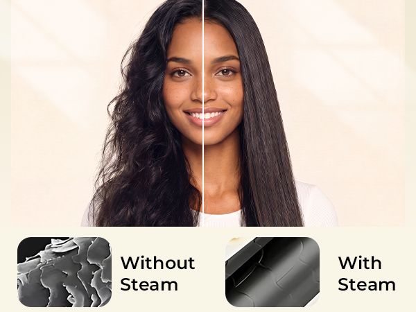 Steam Hair Straightener Brush for Women