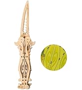 MU 3D Wooden Knife Puzzle DIY Wooden Assembled Knife Model Metal Puzzles for Adults, Military Mod...