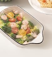 100PCS Bowl Covers, Food Cover Dish Covers, Elastic Stretch Food Storage Lids, BPA-Free Plastic W...