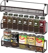 Simple Houseware Wall Mounted Spice Rack Shelves Organizer, Bronze, 3-Pack