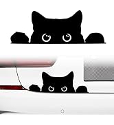 Peeking Sneaky Cat Sticker,Waterproof Self-Adhesive Cute Black Cat Decals,Removable Funny Curious...