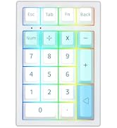 ZUOYA K21MAX Mechanical Number Pad,Aluminum Alloy Numeric Keypad,Tri-Mode BT5.0/2.4G/Type-C Recha...