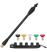FIXFANS Pressure Washer Wand Replacement with 5 Spray Nozzles and 1 Tips Holder, Compatible with ...