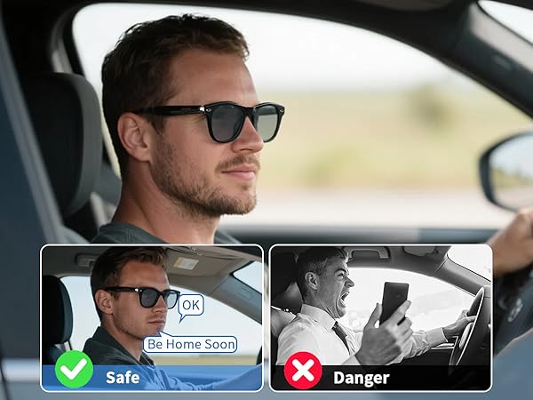 AI glasses for men & women, smart bluetooth glasses with voice assistant activation