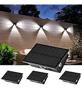 IDOGLOME Solar Wall Lights Outdoor Waterproof - Mini IP65 Fence Lights for Outside Backyard/Step/...