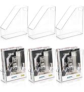 WRINGKIT 6 Pack Clear Magazine Holder, File Magazine Rack with Handle, Vertical Folder Document S...