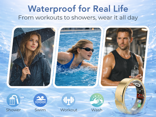 Smart ring designed for everyday wear, tracking sleep, activity, and overall wellness.