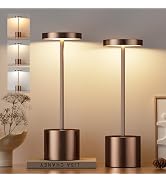 Kakanuo Brown Cordless Lamp, Rechargeable Lamp, Touch Control, 3 Color Temperature, LED Outdoor W...