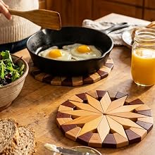 wood trivets for hot dishes