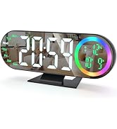 Digital Alarm Clocks with 16 Night Light, Loud Alarm Clock for Heavy Sleepers Adults Teens Kids S...