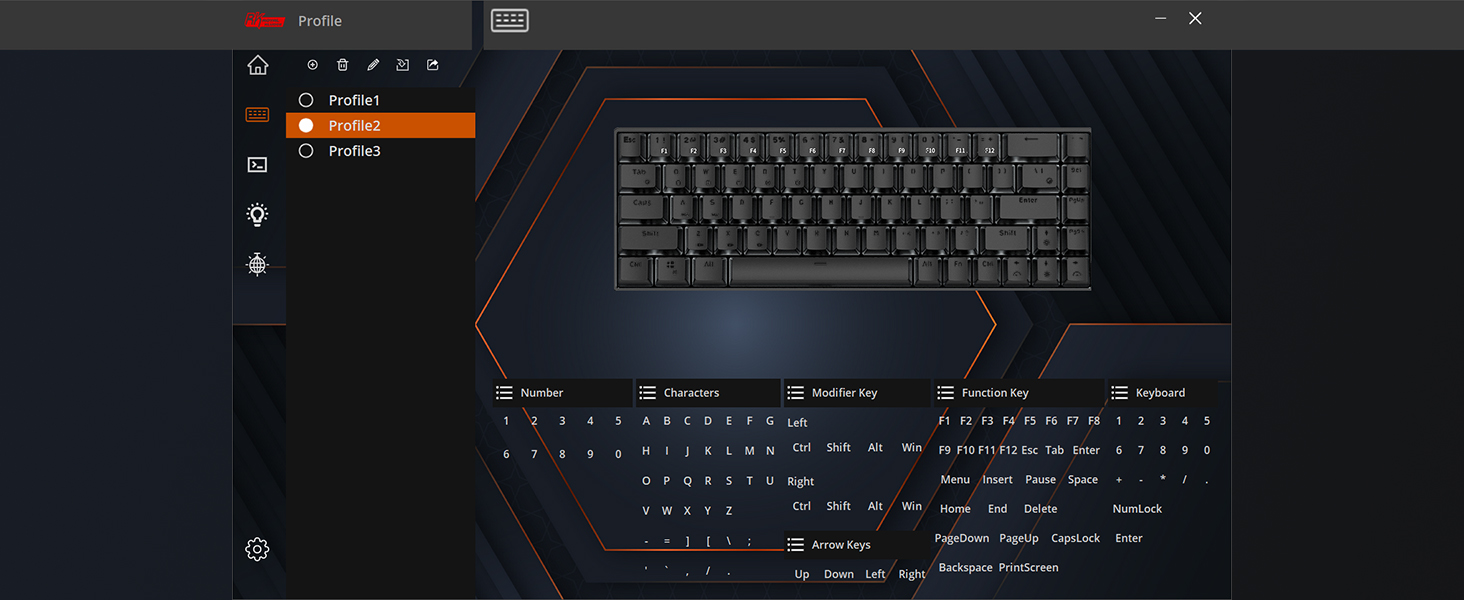 keyboard profile