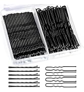 Teenitor 100Pcs Black Bobby Pins, Bobby Pins Black Hair Pins, Hair Pins for Women Girls 2inch