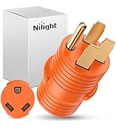Nilight 50 Amp to 30Amp RV Power Adapter Plug Electrical Outlet Box Plug 14-50P to TT-30R 50A Mal...