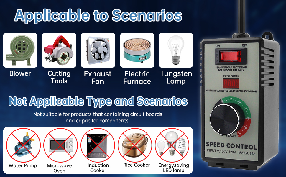 Speed Temperature Brightness Voltage Adjustment