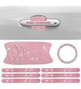 Bling Rhinestone Car Door Handle Stickers, 11PCS Car Accessories Crystal Glitter Door Handle Prot...