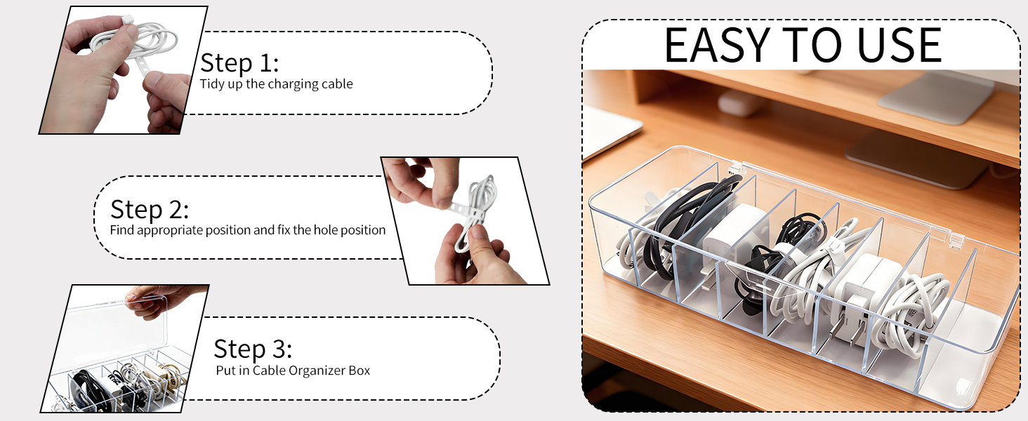 4 Pack Cable Storage Organizer