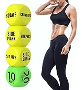Skywin Workout Dice - 2 Pack, Yellow, Fun Exercise Dice for Solo or Group Classes, 6-Sided Foam F...