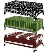 GREHUMOR Football Tablecloth 3 Pack Football Party Decorations Supplies 54"X108" Large Football T...