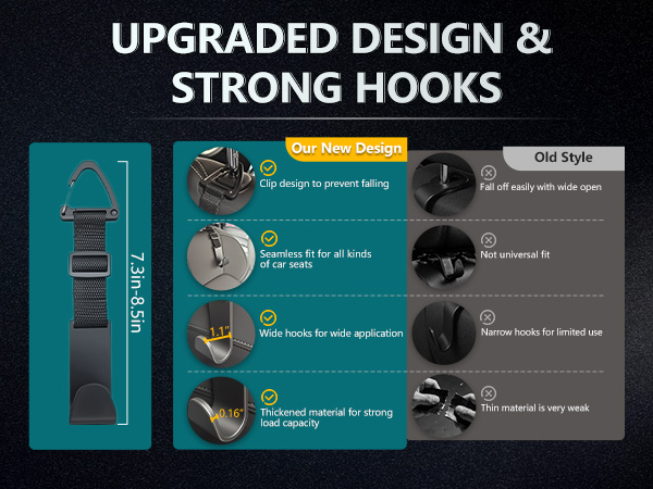 Car Seat Storage Hooks