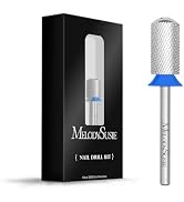 MelodySusie Safety Nail Drill Bits, 3/32'' Smooth Round Top Large Barrel Carbide Bits, Suitable f...