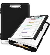 Sooez Clipboard with Storage, High Capacity Nursing Clipboards with Pen Holder, Heavy Duty Plasti...